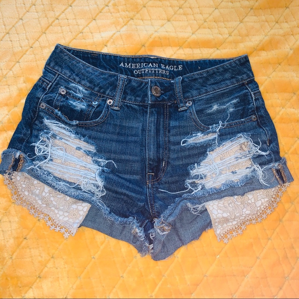 High waisted American Eagle jean shorts